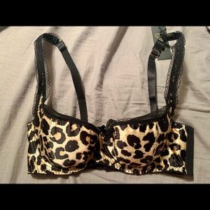 Dita Von Teese Leopard print balcony bra